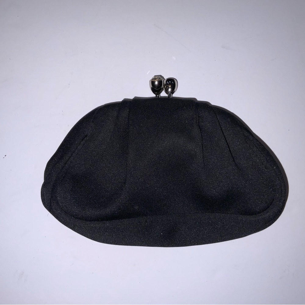 Black Fabric Evening Mini Clutch